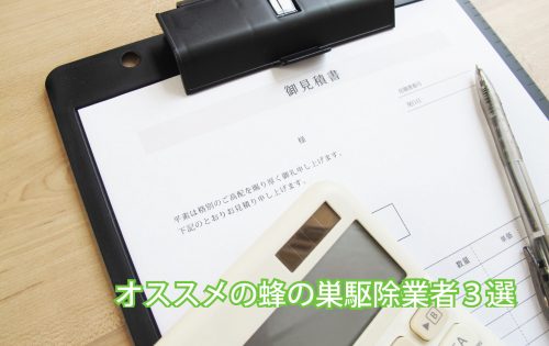オススメの蜂の巣駆除業者3選